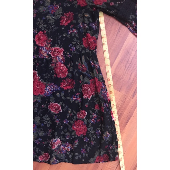 forever 21 witchy bell sleeve floral dress large - Picture 5 of 9